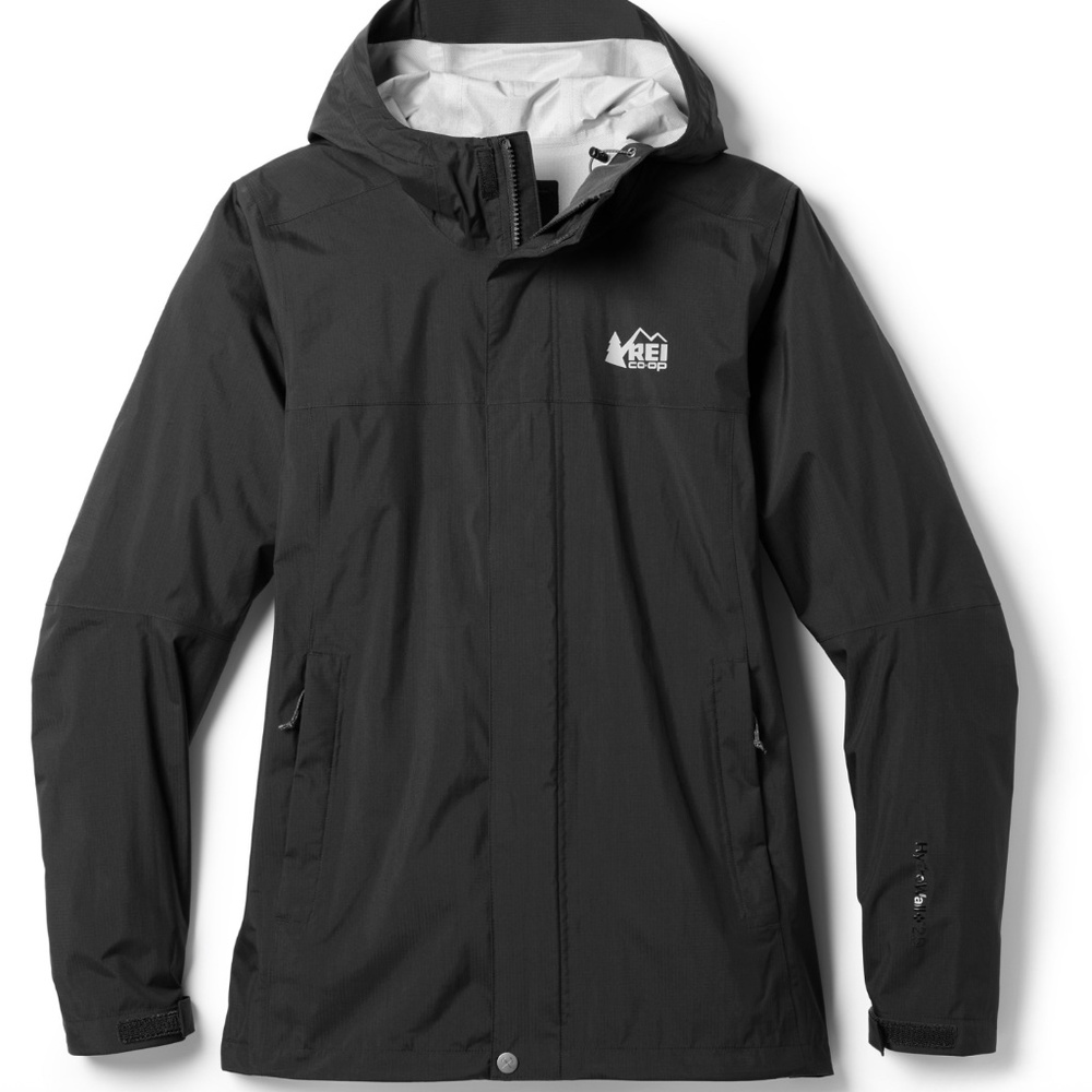 NWT REI Co-op Trailmade Water Proof Black Women's Rain Jacket